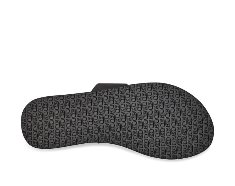 Sanuk Yoga Gora Leather Women's Flip Flops Black | Canada 8TCE